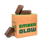 Emberglow - Briquettes Nuit Longue Durée 20 kg (20 Briquettes) - Écorces Compressées 8h